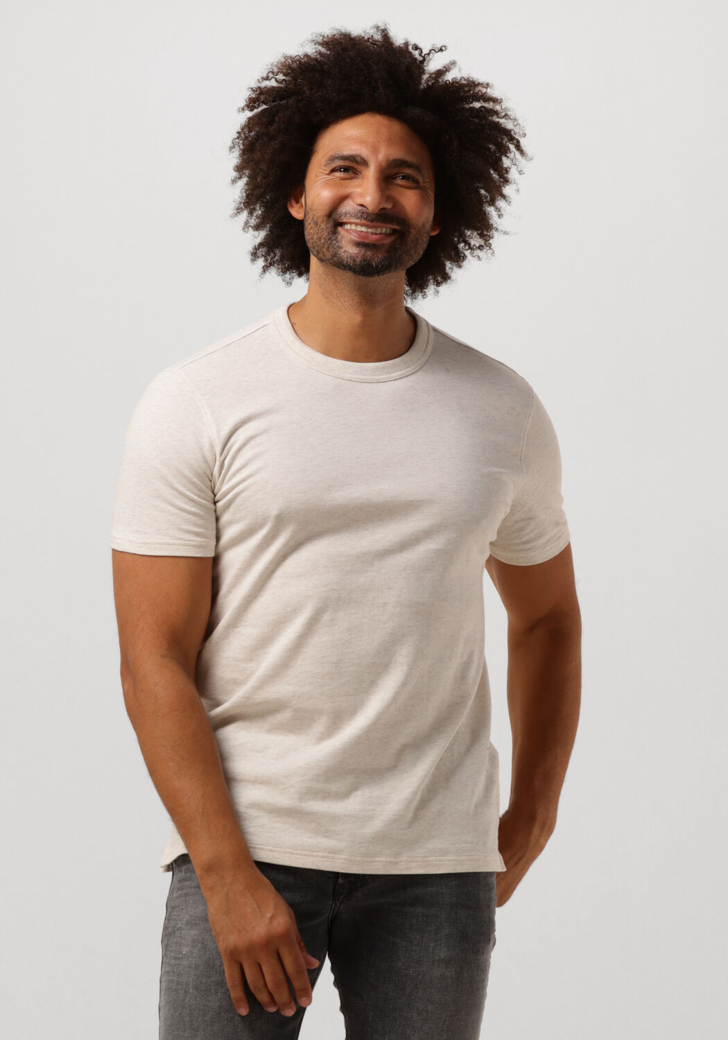 Profuomo T-shirt Ecru Melange