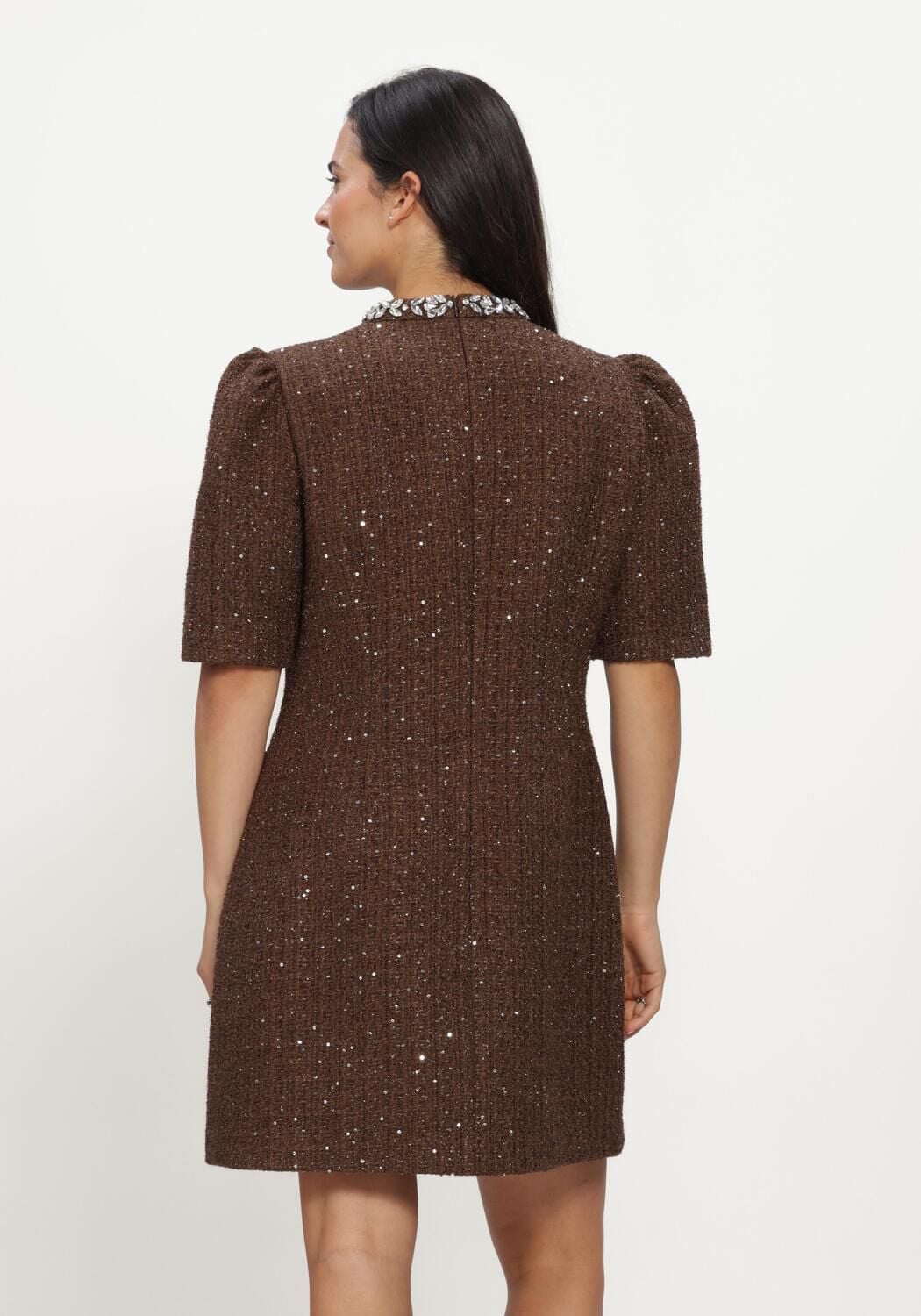 Bruine LINA LOCCHI Mini jurk LL-BELINE - large
