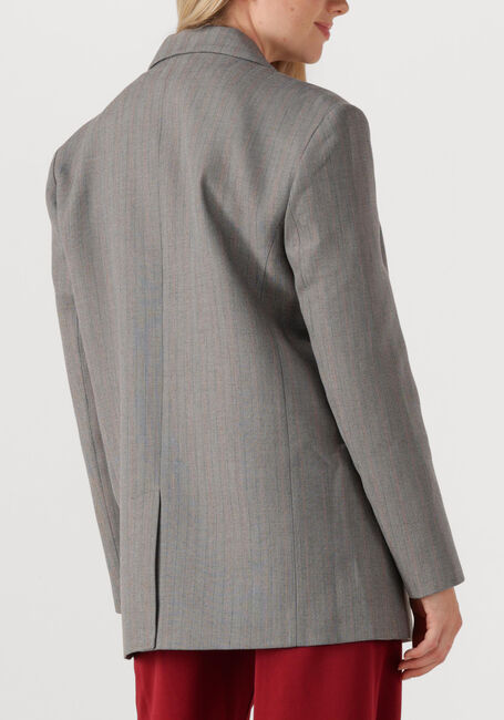 Grijze ALIX THE LABEL Blazer LADIES WOVEN CLASSY GRANDAD BLAZER - large