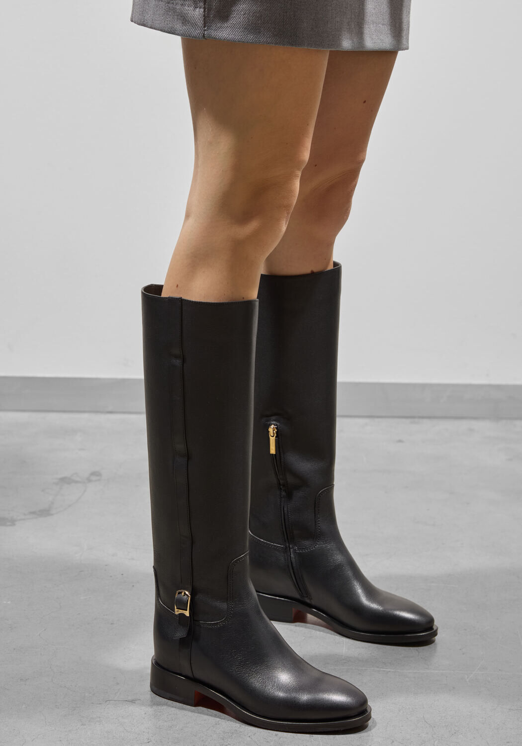 Zwarte SANTONI Hoge laarzen LED GESP LAARS - medium