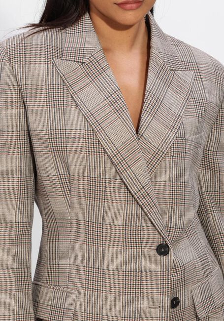 Beige ANINE BING Blazer ARETHA BLAZER -BROWN PLAID - large