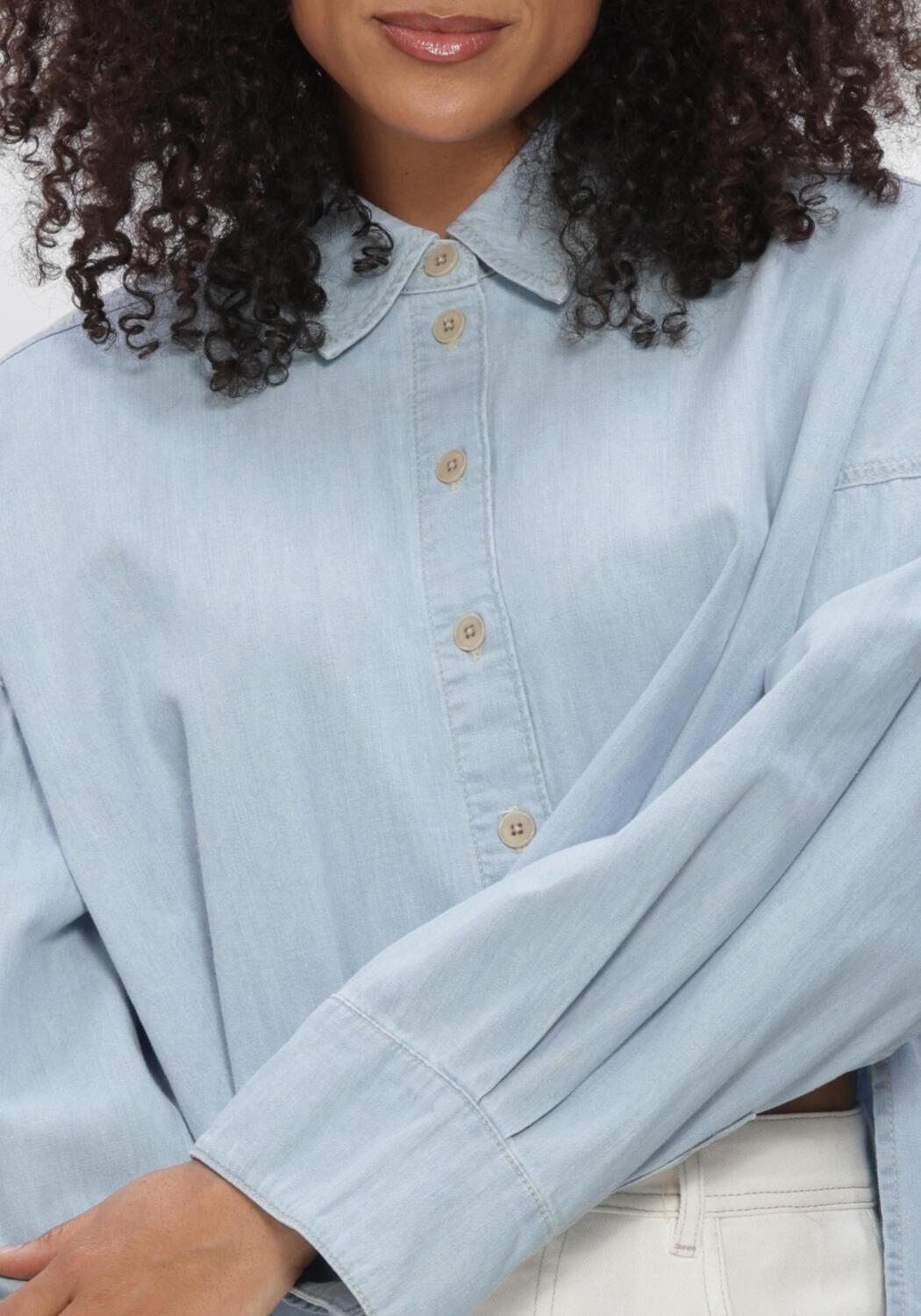 Blauwe DRYKORN Blouses OSHIA - large