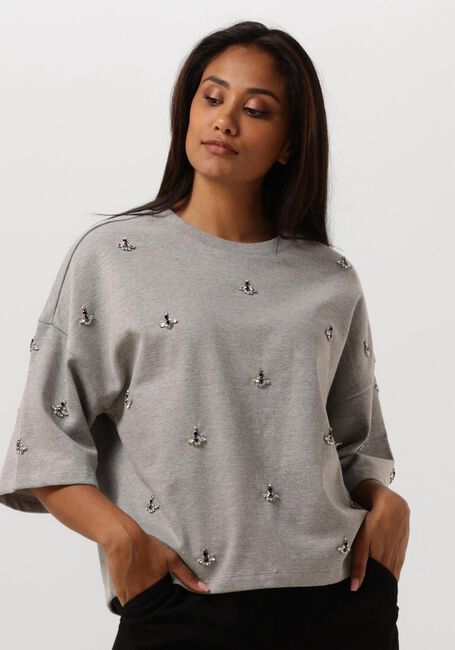 Witte SUMMUM T-shirt BOXY SWEATSHIRT EMBELLISHED SWEAT - large