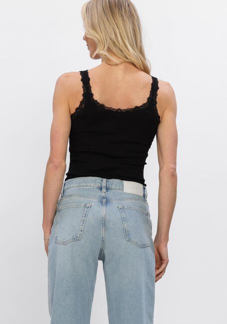 Zwarte ROSEMUNDE Top BABETTE DEEP BACK SILK TOP - large