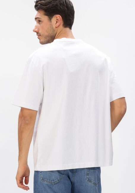 Beige OLAF HUSSEIN T-shirt SCRIPT FRIENDS BOXY TEE - large