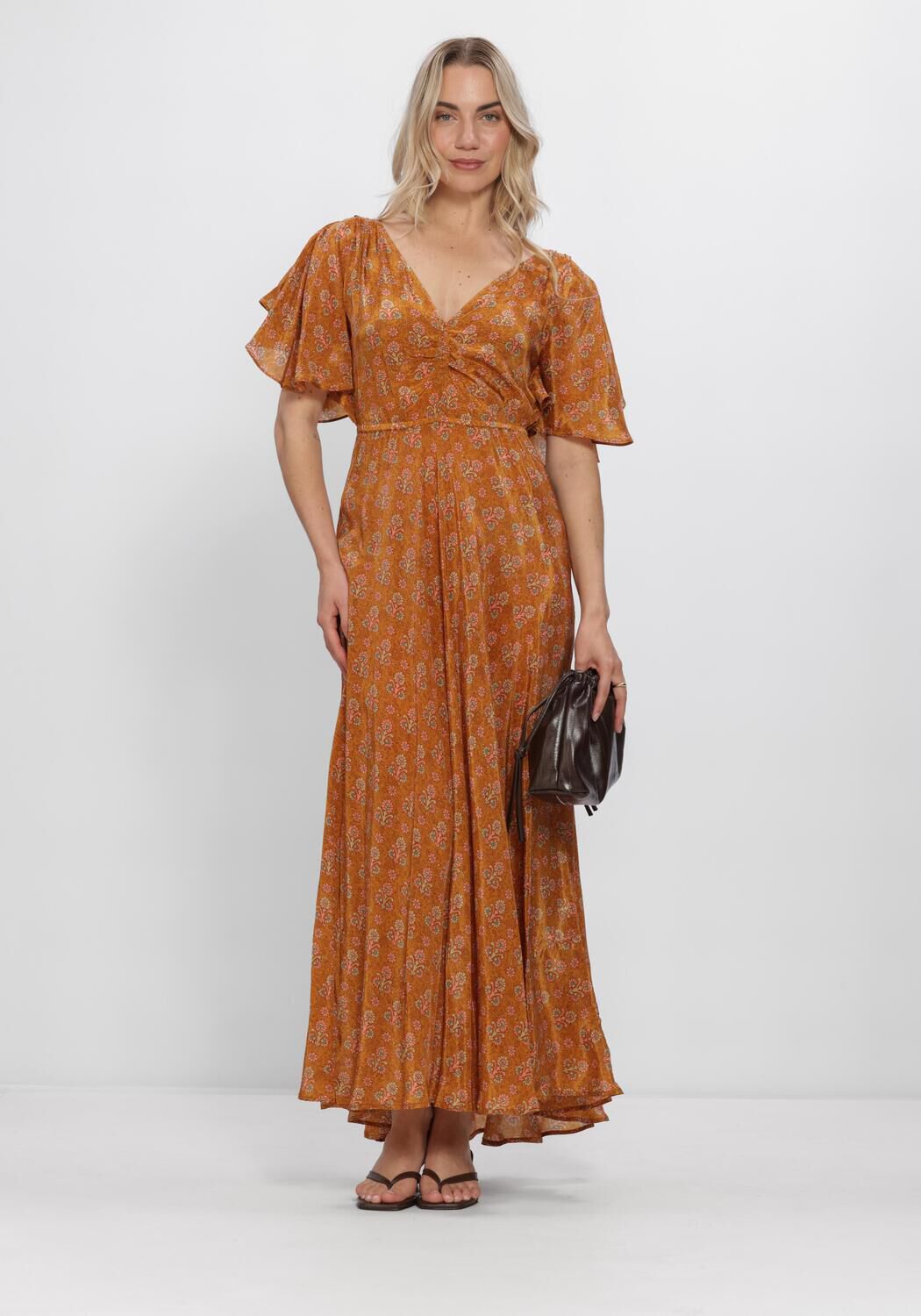 Oranje MES DEMOISELLES Maxi jurk REBECCA - large
