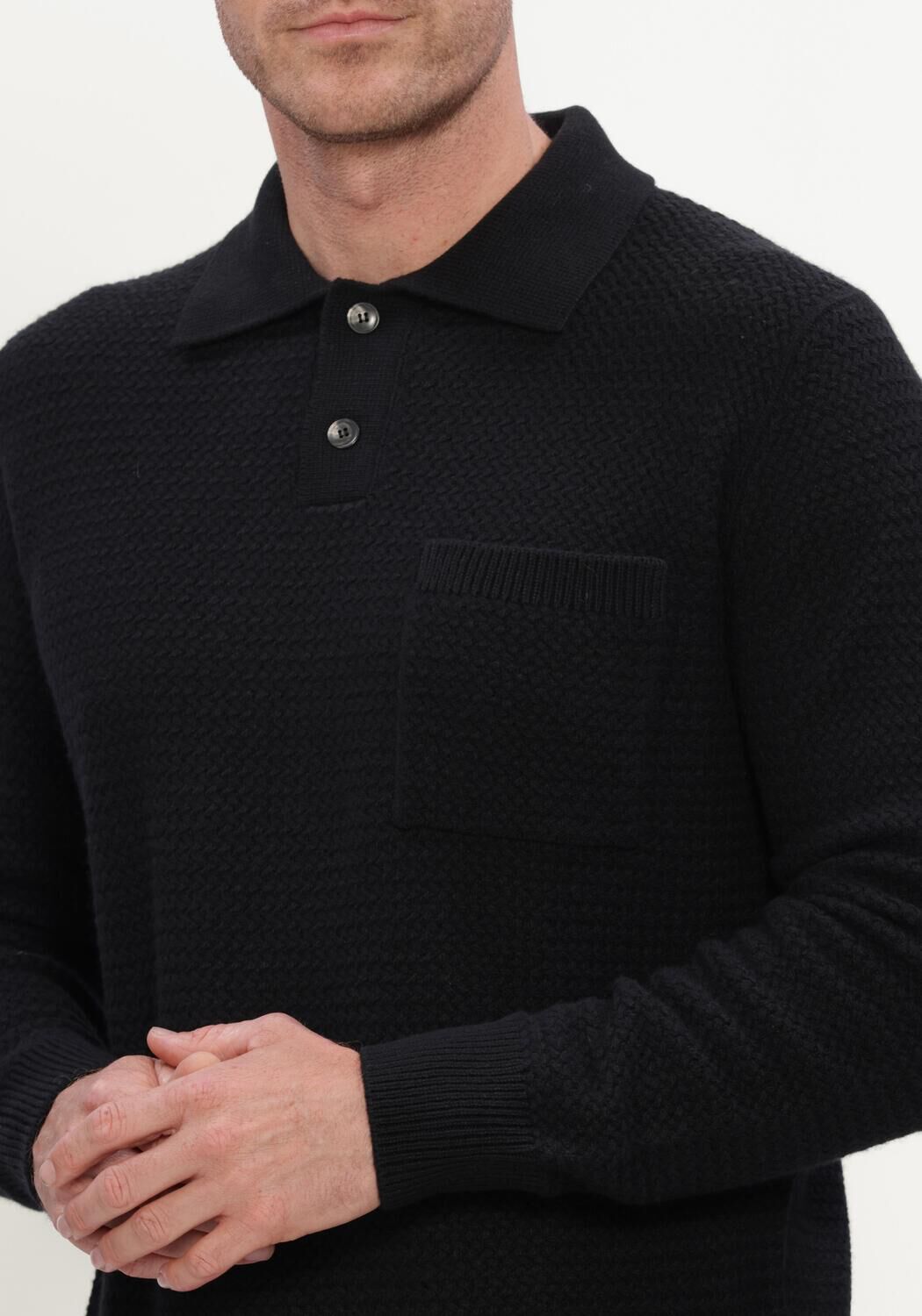 Zwarte FILIPPO DE LAURENTIIS Trui POLO ML - large