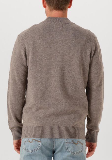Taupe STEFANO LAURAN Trui HALF ZIP L - large