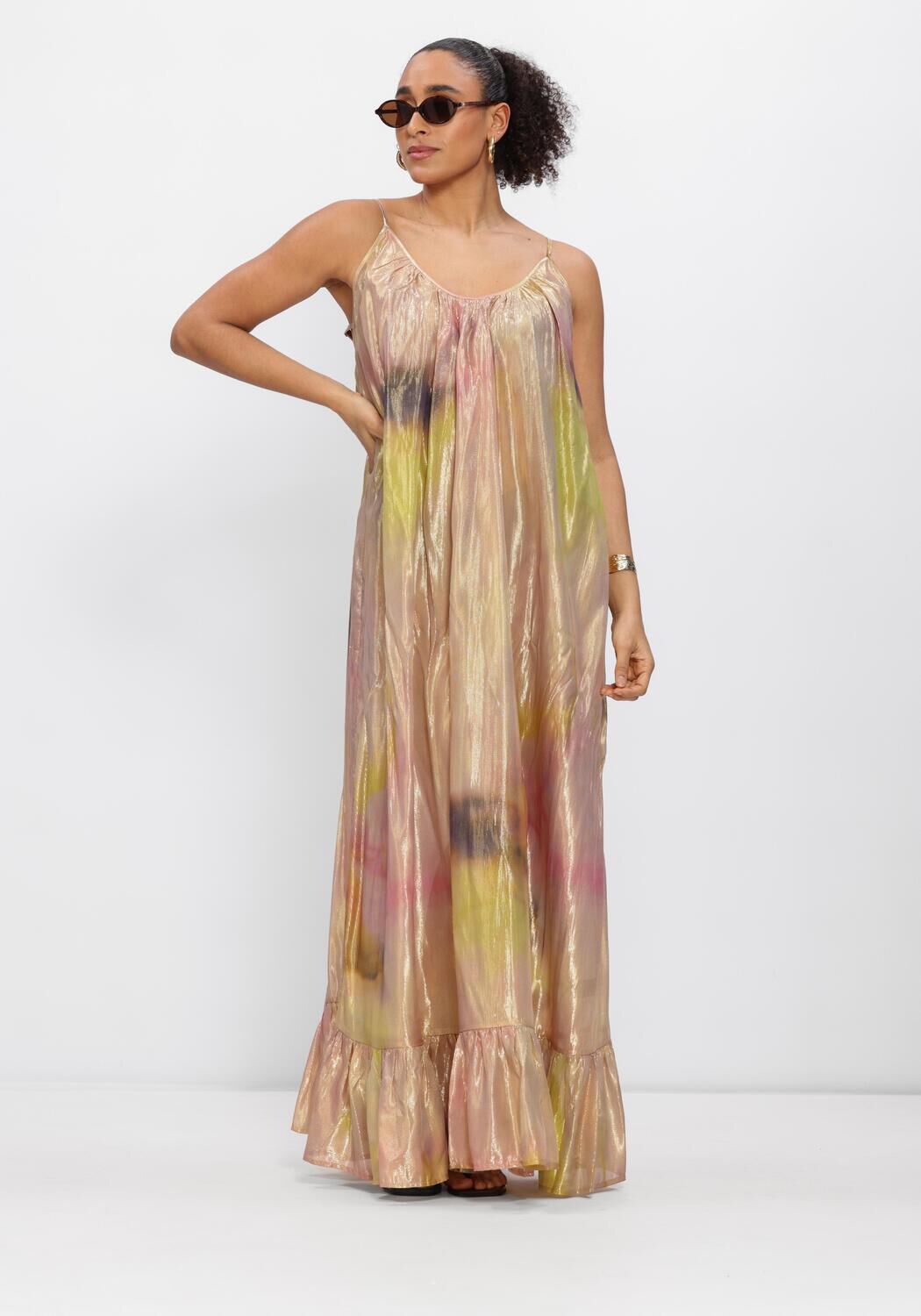 Mes Demoiselles Maxi Jurk Dames Roro, Maat: 38, Kleur: Goud afbeelding 1