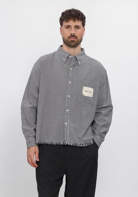 Zwarte BRAM'S FRUIT Overshirt DISTRESSED FARMER'S SHIRT LS - large