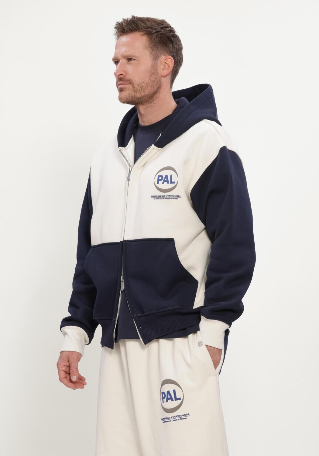 Ecru PAL Sporting Goods Vest PRE GAME FULL ZIP