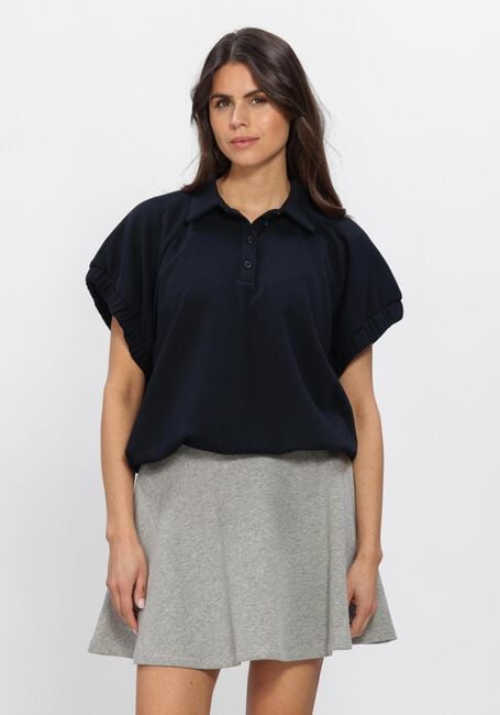 Donkerblauwe JOHNY Sweater MELLIE SWEAT POLO - large