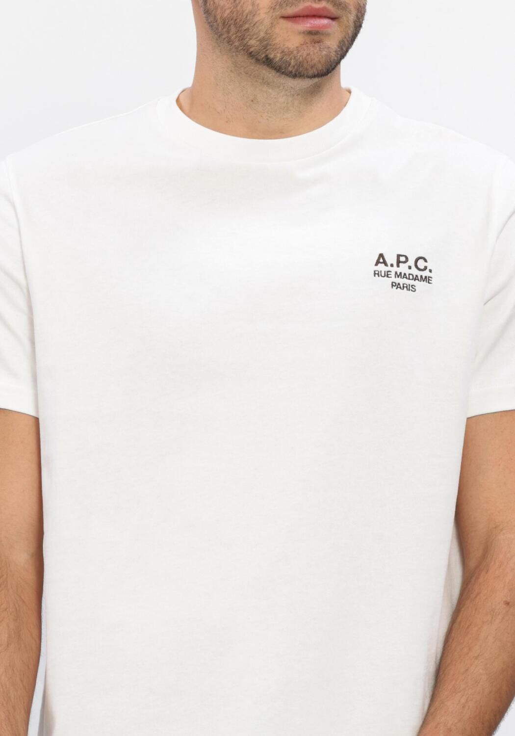 Witte APC T-shirt T-SHIRT STANDARD RUE MADAME - large