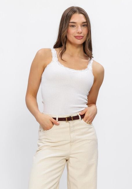 Witte ROSEMUNDE Top BABETTE DEEP BACK SILK TOP - large