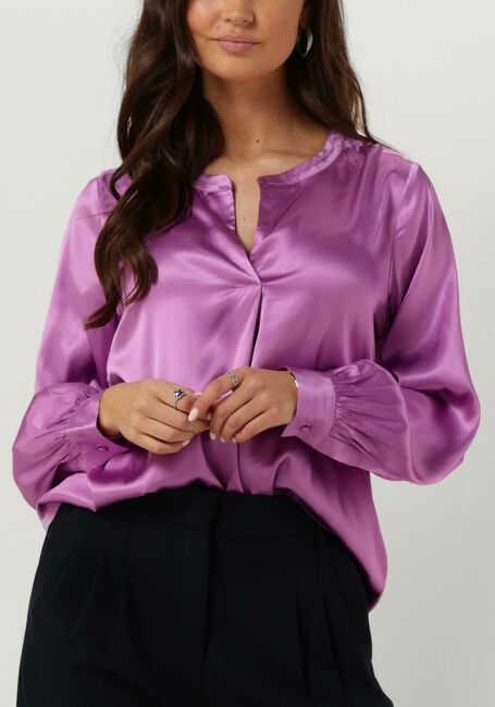Paarse MOS MOSH Blouses ENFA SATIN BLOUSE - large