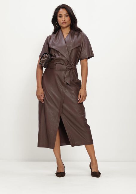 Bruine CAROLINE BISS Midi jurk 4105 - large
