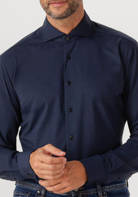Donkerblauwe XACUS Klassiek overhemd ACTIVE SHIRT 520ML - large