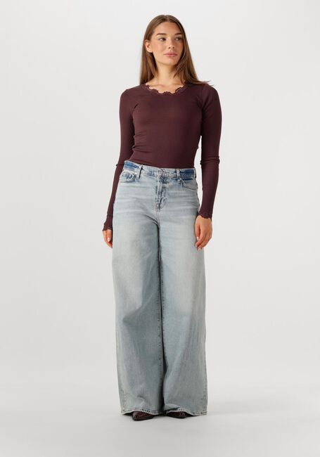 Bordeaux ROSEMUNDE Top BABETTE SILK T-SHIRT LACE - large