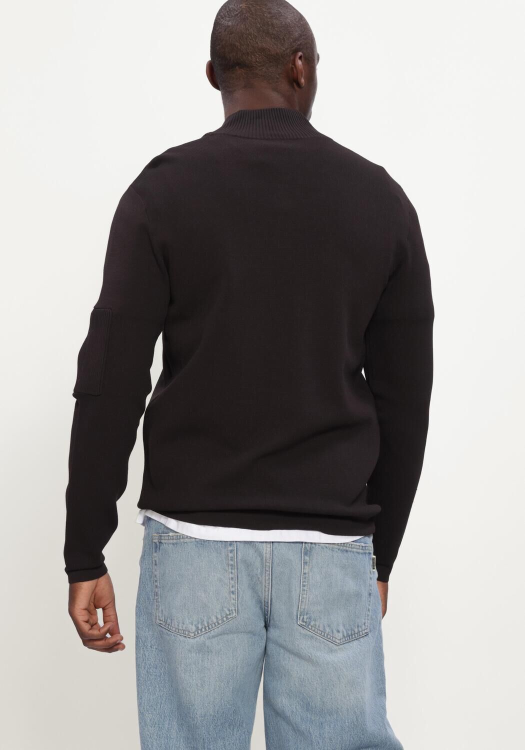 Bruine GENTI Truien/vesten TURTLE ZIP LS - large