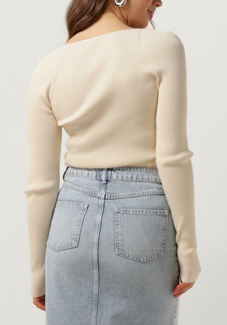 Beige SECOND FEMALE Trui SOLIA KNIT V-NECK - large