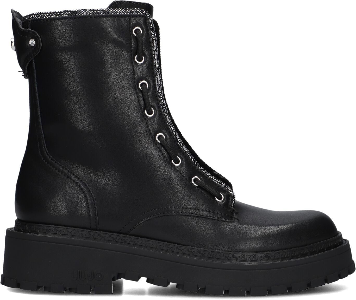 Liu Jo Veterboots Dames Rumi 25, Maat: 37, Materiaal: Leer, Kleur: Zwart