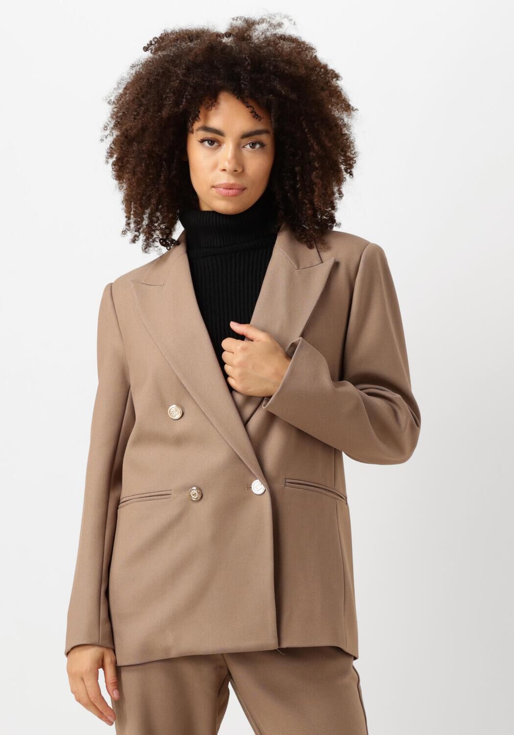 Co'Couture Blazer Dames Aniston Uniform Blazer, Maat: L, Kleur: Taupe