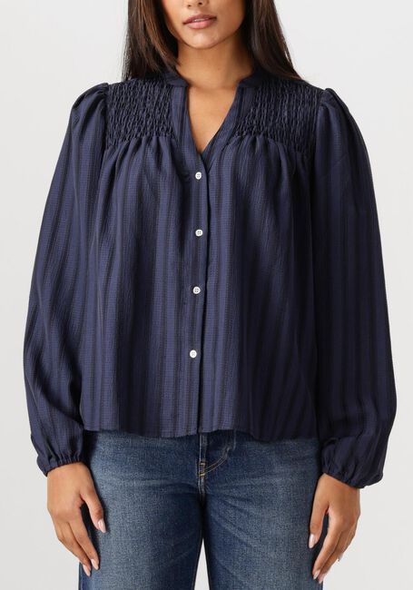 Donkerblauwe CO'COUTURE Blouses LULU SMOCK V-SHIRT - large