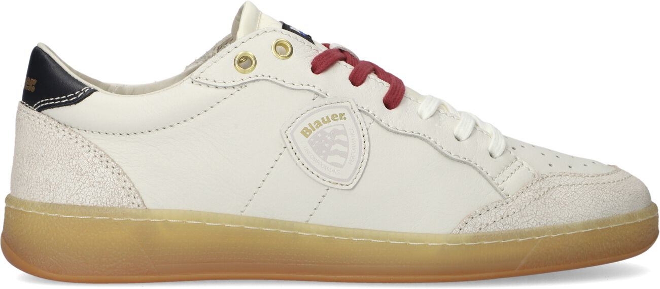 Blauer Lage Sneakers Heren Murray21, Maat: 42, Materiaal: Leer, Kleur: Wit afbeelding