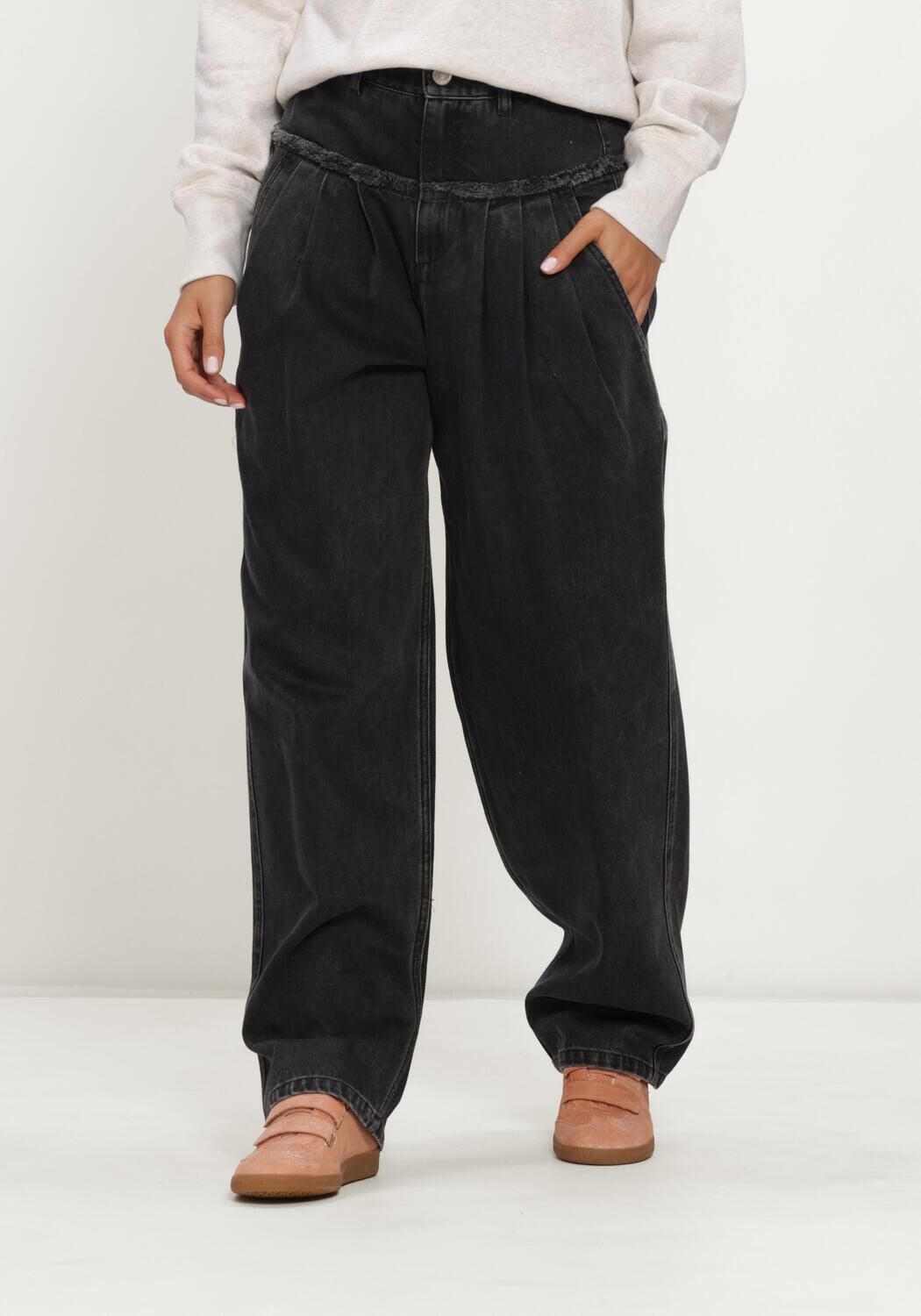 Antraciet ISABEL MARANT Wijde broek INIZA PANTS - large