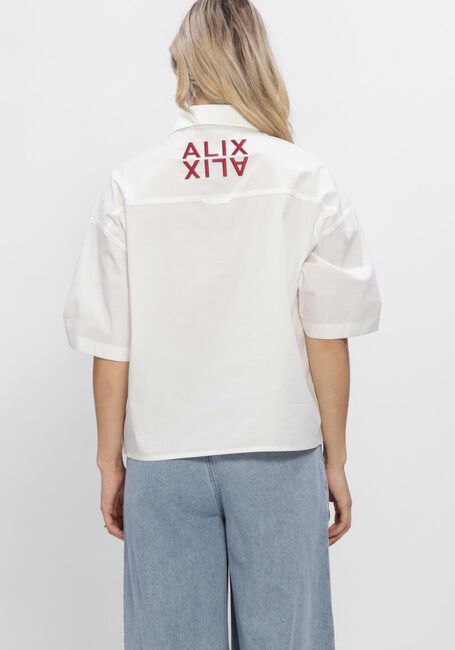 Witte ALIX THE LABEL Blouses LADIES WOVEN CLEAN POPLIN SHORTSLEEVE BLOUSE - large