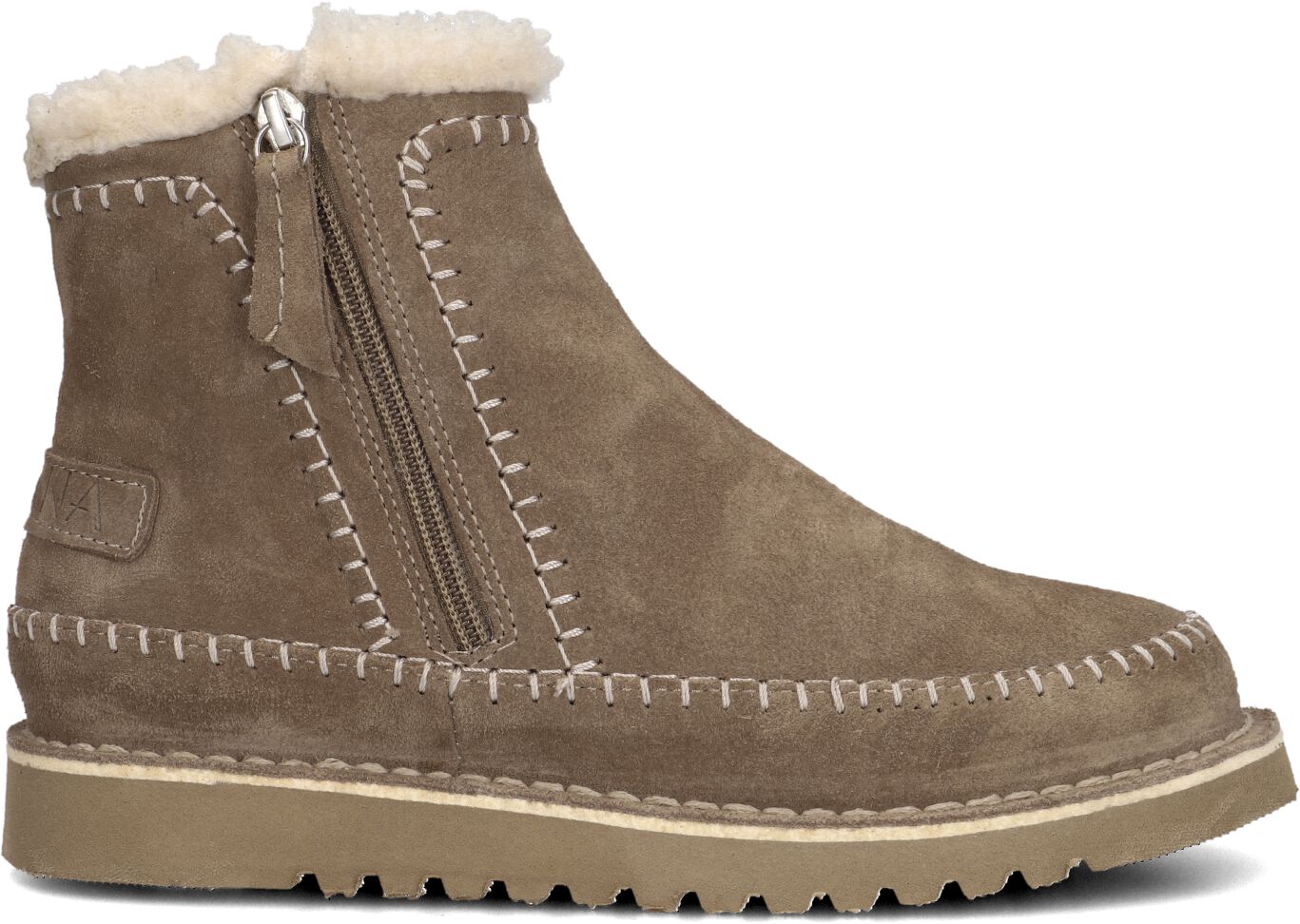 Ayana Enkelboots Dames 2431, Maat: 36, Materiaal: Suède, Kleur: Taupe