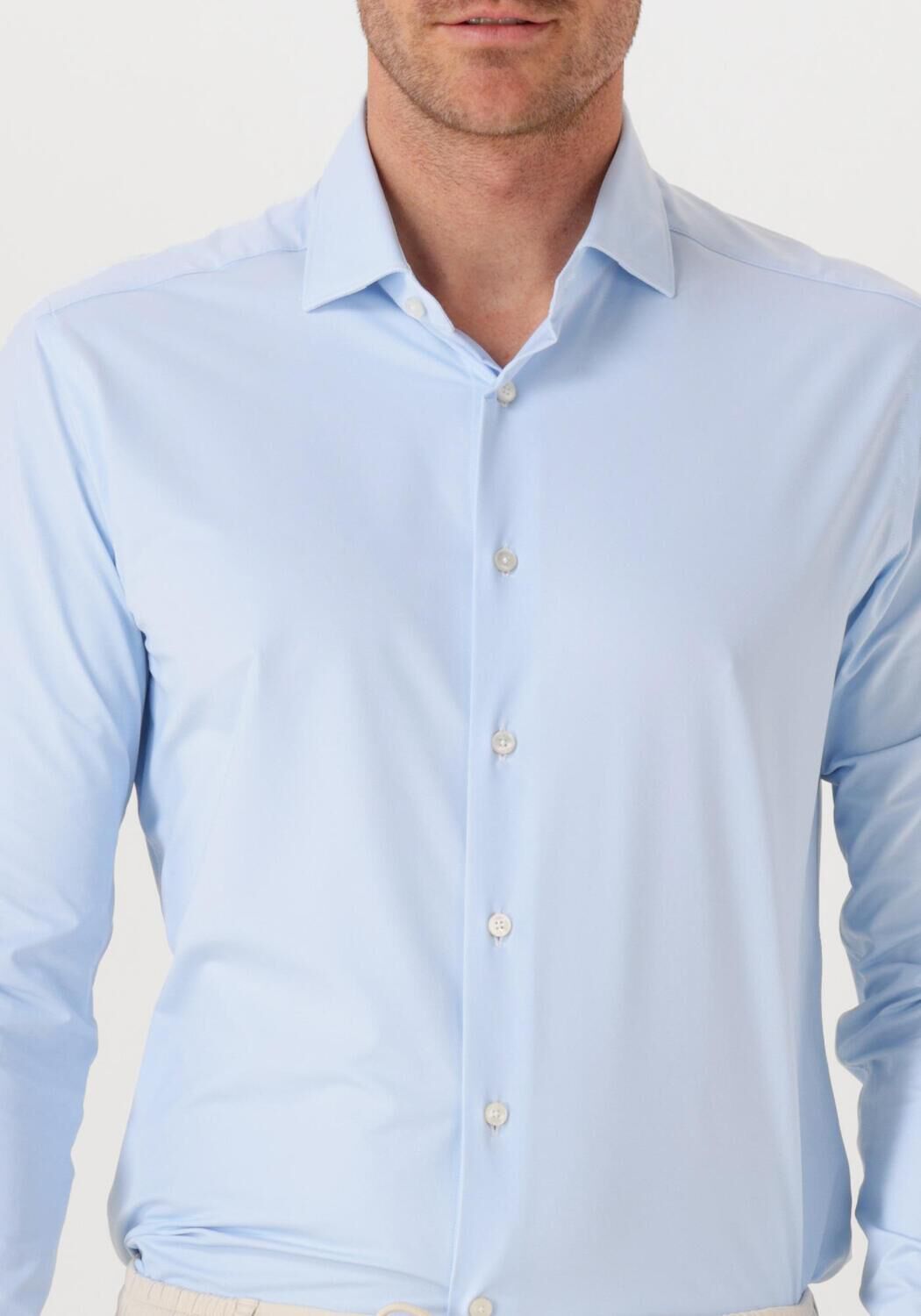 Lichtblauwe XACUS Klassiek overhemd ACTIVE SHIRT 558ML - large