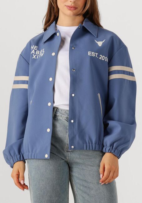 Lichtblauwe ALIX THE LABEL Jack LADIES WOVEN SPORT BOMBER - large