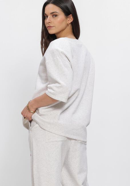 Grijze ALIX THE LABEL Truien/vesten LADIES KNITTED V-NECK SHORTSLEEVE SWEATER - large