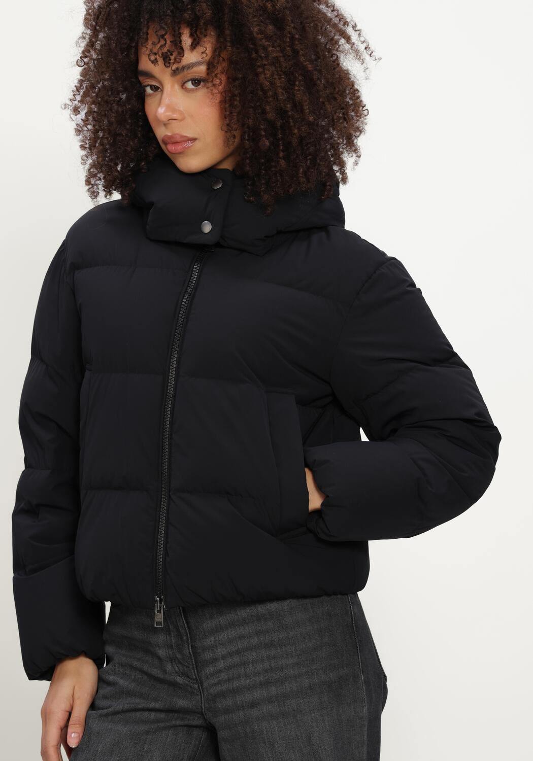 Zwarte WOOLRICH Gewatteerde jas MADISON JACKET - large