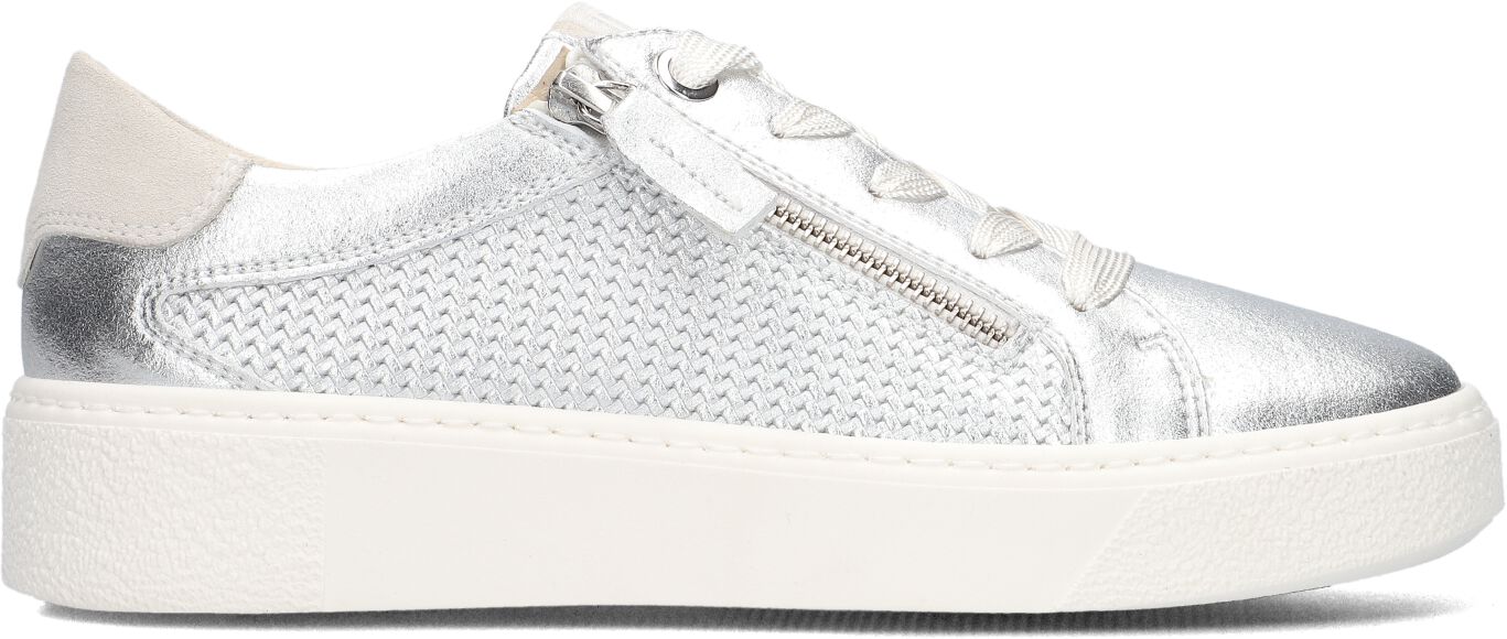 DL Sport Lage Sneakers Dames 6207 Met, Maat: 37, Materiaal: Leer, Kleur: Zilver
