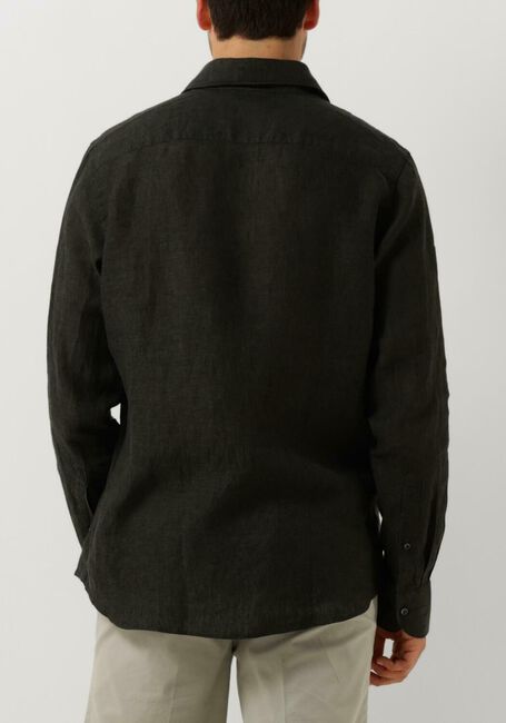 Donkergroene PROFUOMO Casual overhemd SHIRT X-CUTAWAY SC LINNEN - large