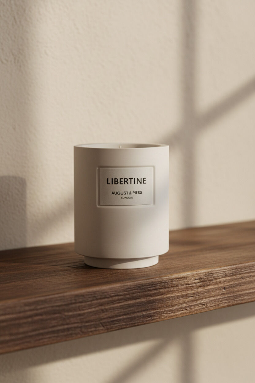 Gebroken wit AUGUST & PIERS Geurkaarsen LIBERTINE 340GR - SCENTED CANDLE - large