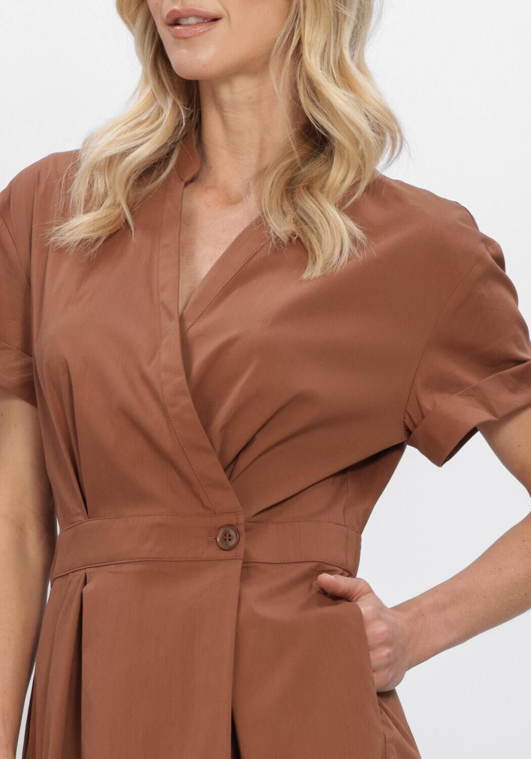 Bruine CO'COUTURE Midi jurk ELARACC WRAP SS DRESS - large