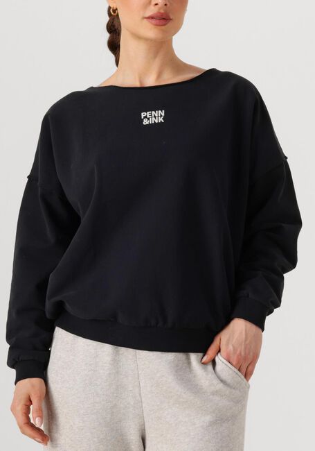 Zwarte PENN & INK Trui SWEATER W25F1703 - large