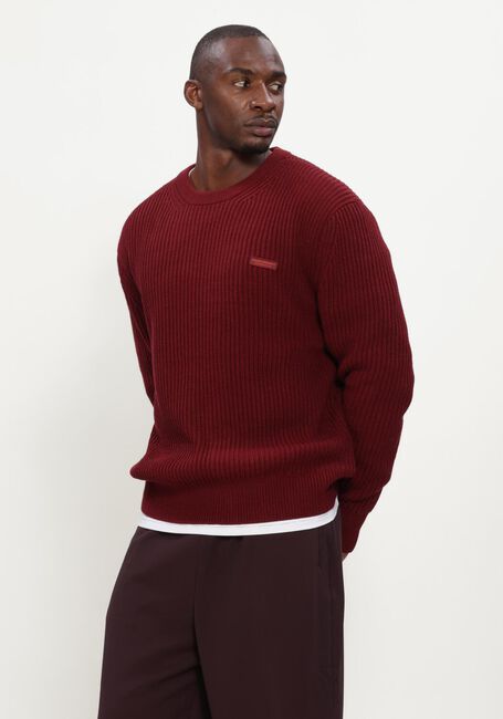 Bordeaux NEW AMSTERDAM SURF ASSOCIATION Trui KNITTED CREWNECK - large
