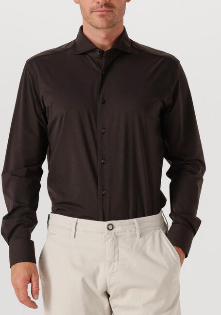 Bruine XACUS Klassiek overhemd ACTIVE SHIRT 520ML - large