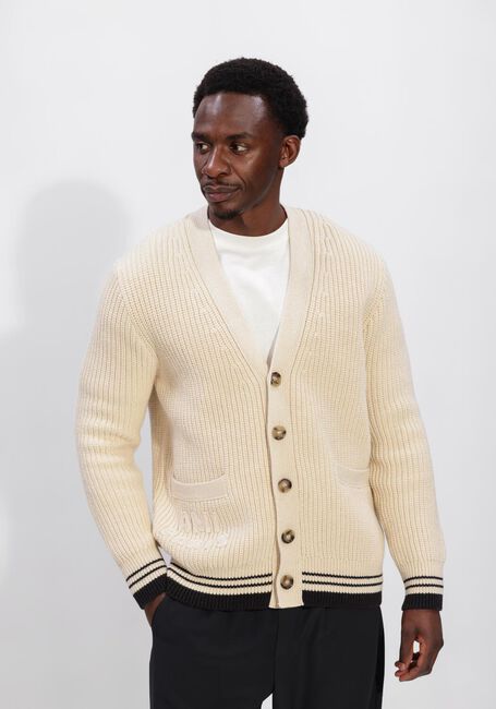 Ecru AMI PARIS Vest CARDIGAN WITH AMI DE COEUR AND AMI PARIS PATCH - large