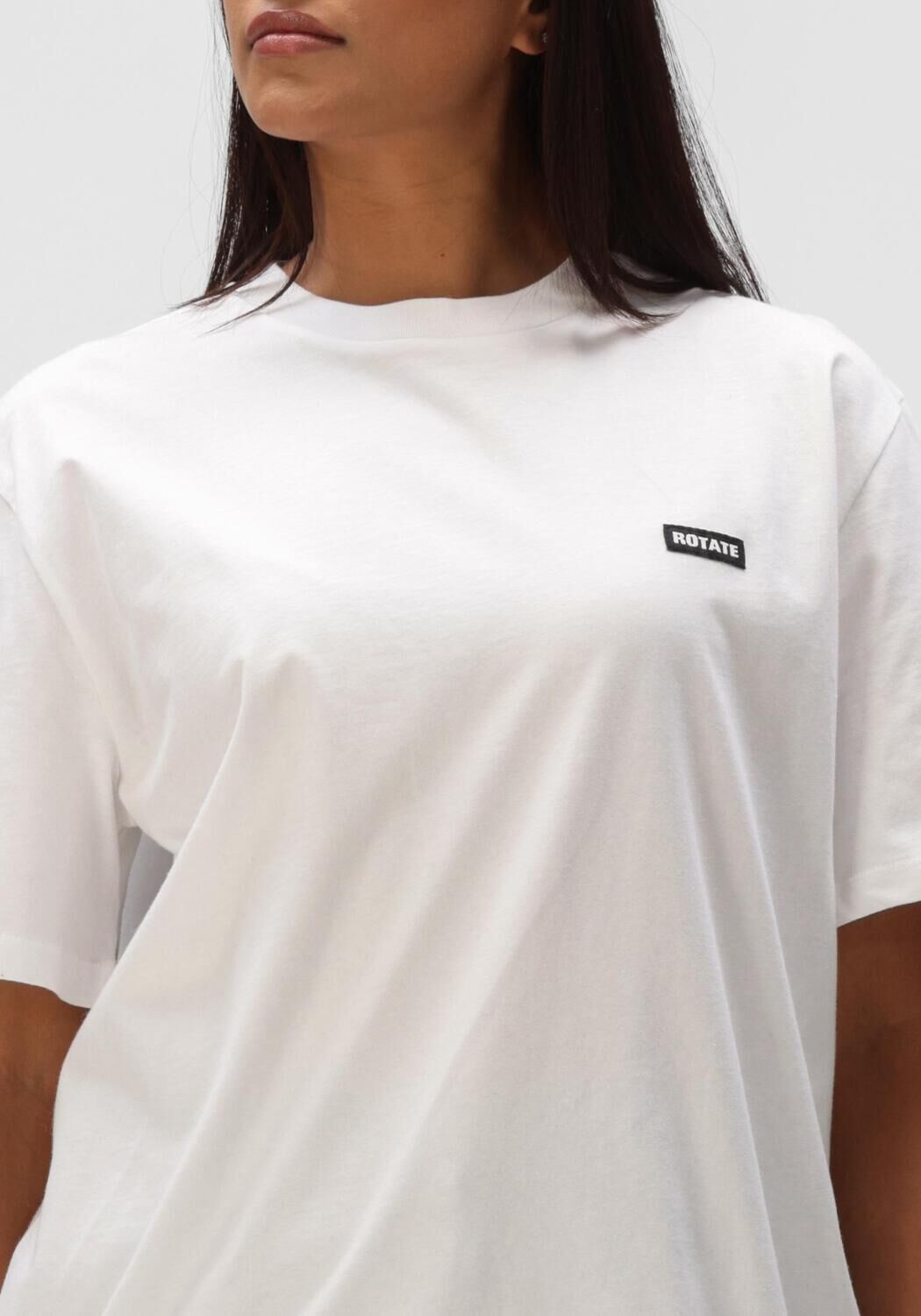 Witte ROTATE T-shirt LARGE T SHIRT RUFFLE - large