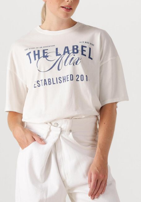 Witte ALIX THE LABEL T-shirt LADIES KNITTED THE LABEL T-SHIRT - large