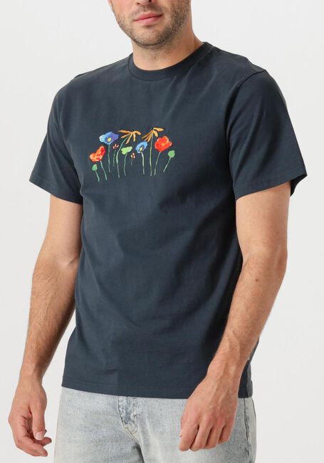 Donkerblauwe FORÉT T-shirt BOTANIC T-SHIRT - large