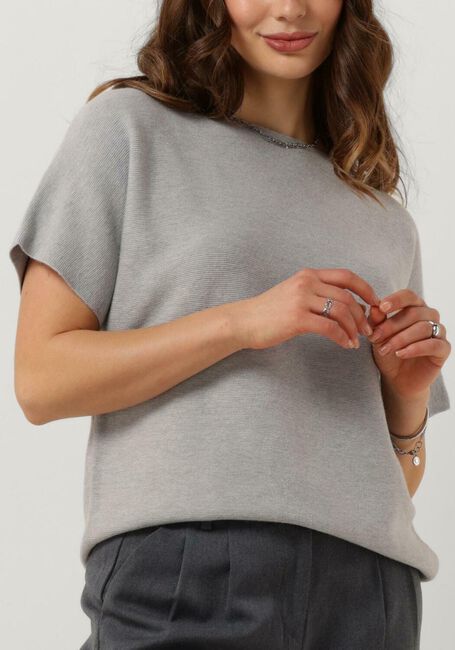 Lichtgrijze KNIT-TED Trui EVA - large