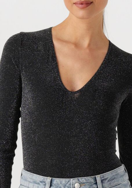 Zwarte WOLFORD Top SHIMMER BODY - large