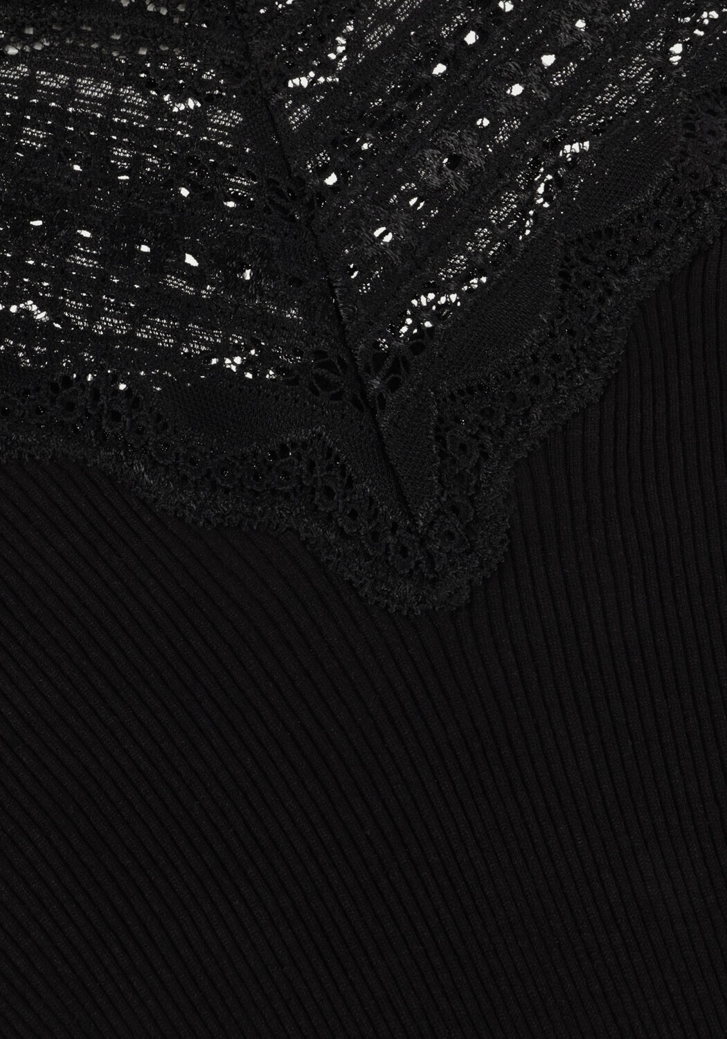 Zwarte ROSEMUNDE Tops & T-shirts SILK T-SHIRT W/ LACE - large