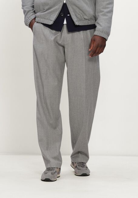 Lichtgrijze LARDINI Wijde broek PANTALONE UOMO DROP REG - large